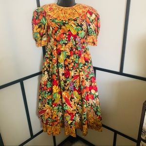 Vtg Dolls & Darling Special Occasion Tie Back Dress Size 12